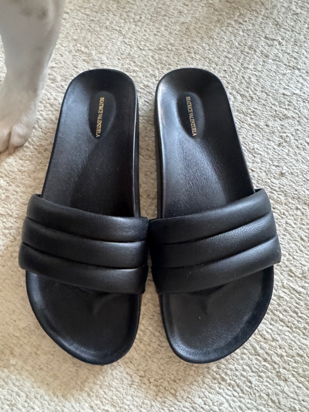 Beatrice Valenzuela Black Slide Sandals